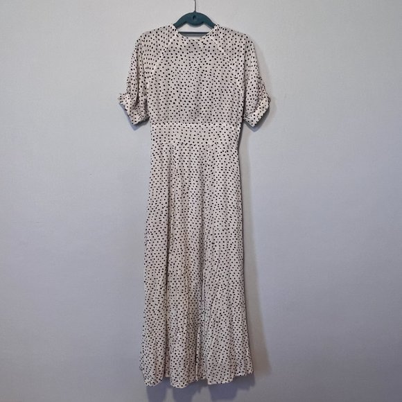 UO Devin Polka Dot Tie-Front Midi Dress - Picture 6 of 11